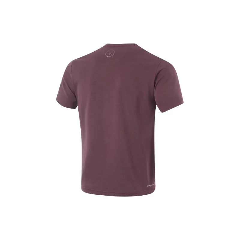 LiNing T Shirt Men's Mixed Color Dark Red Purple-1
