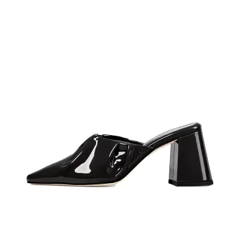 DEAR FRANCES Wrap-toe Slippers Women's Black
