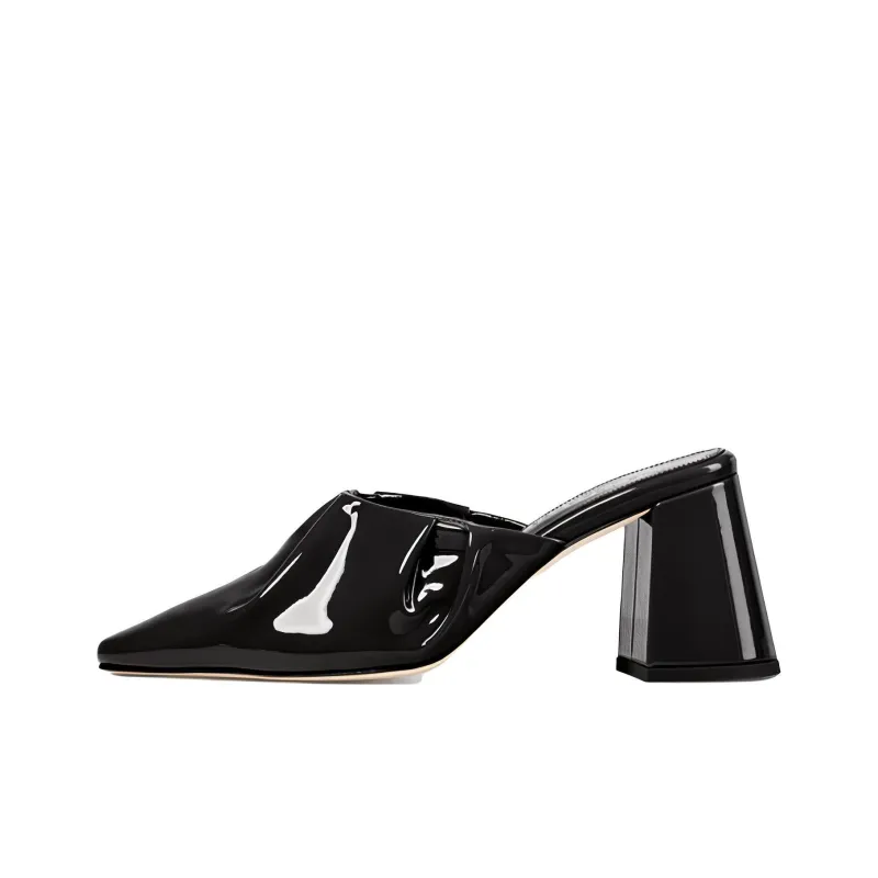DEAR FRANCES Wrap-toe Slippers Women's Black-0