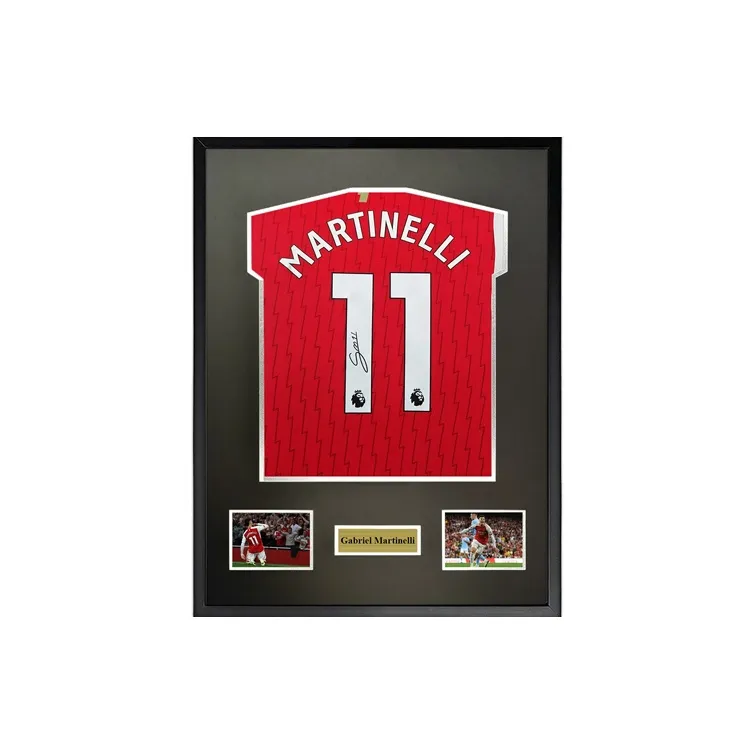 Three For Martin N'Gai 23 24 Arsenal, Autographed Soccer Apparel Jersey, Framed With SA Certificate-1