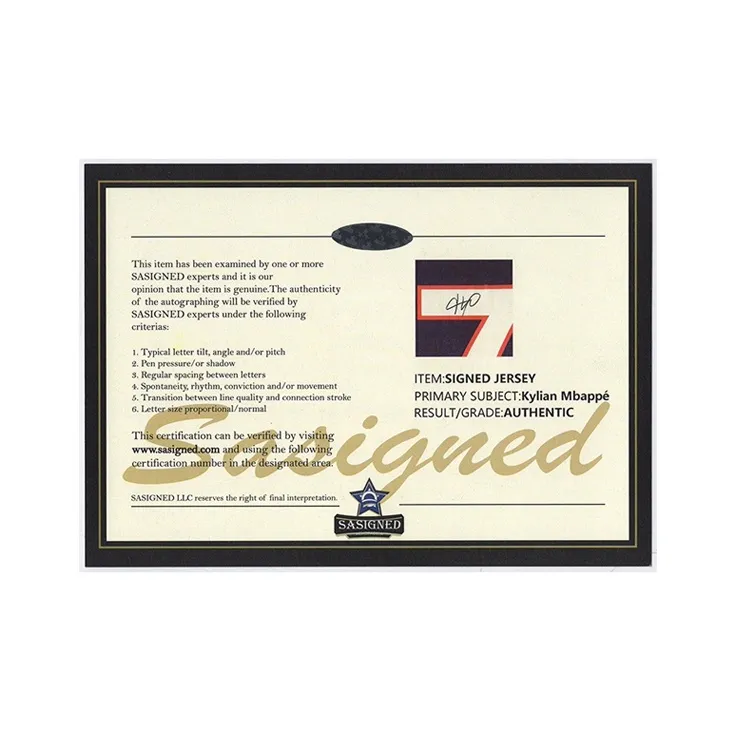 Three For Collection Mbappé Signed Soccer Apparel Jersey 19-20 Paris Saint-Germain Framed With SA Certificate-5