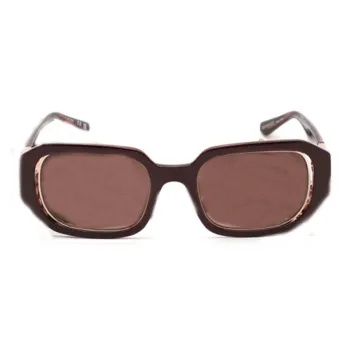 GUESS Polycarbonate Rectangular Sunglasses Men's Red