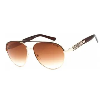 GUESS Metal Aviator Sunglasses Women's Gold