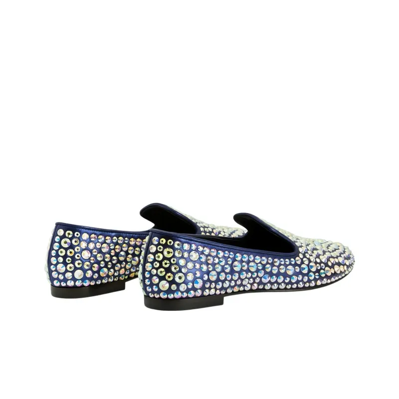 Giuseppe Zanotti Evangeline Rhinestone-embellished Suede Loafers Women's-3