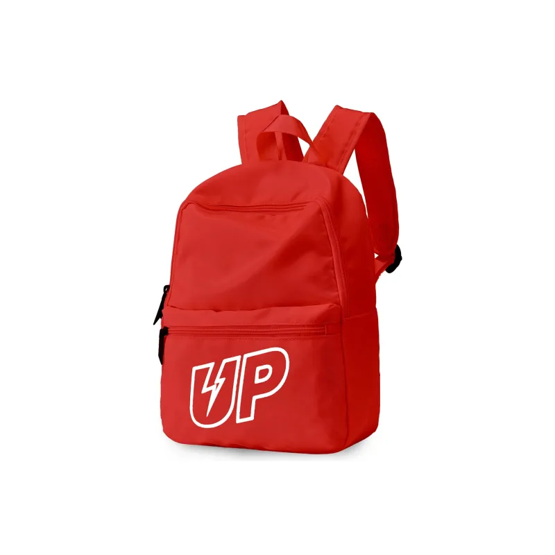 TURN UP Polyester Backpack For Kids Regular Unisex Red-1