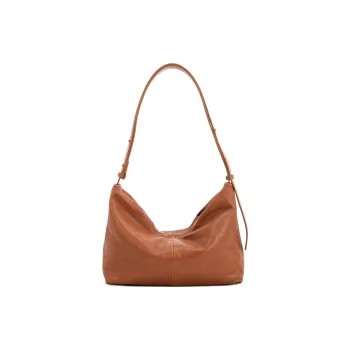 VENOF Sheepskin Dumpling Bag Shoulder Bag Small Size Women's Light Tea Brown/Deep Black/Advanced Red