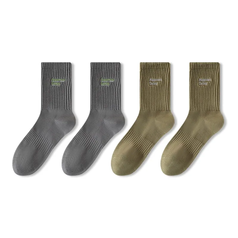 JIAZINI Mid Calf Socks Men's 4 Pack-17