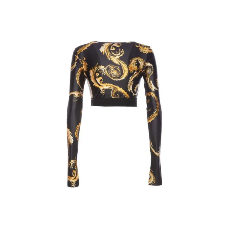 VERSACE JEANS COUTURE Chromo Couture print Cropped Top-1