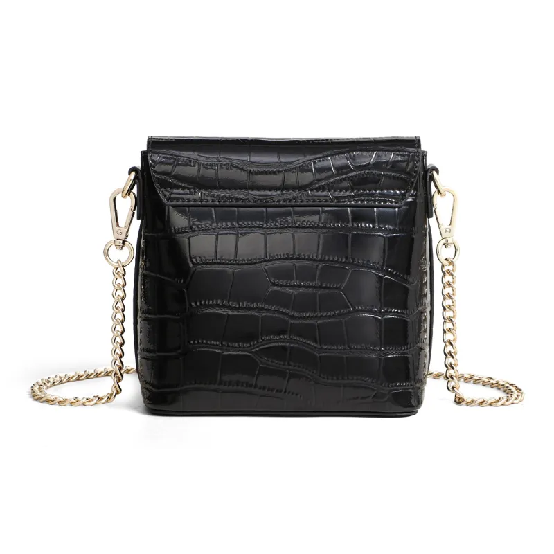 COMELY Cow Leather With Synthetic Leather Crossbody Bag Small Size Women's Ecru/Black-7