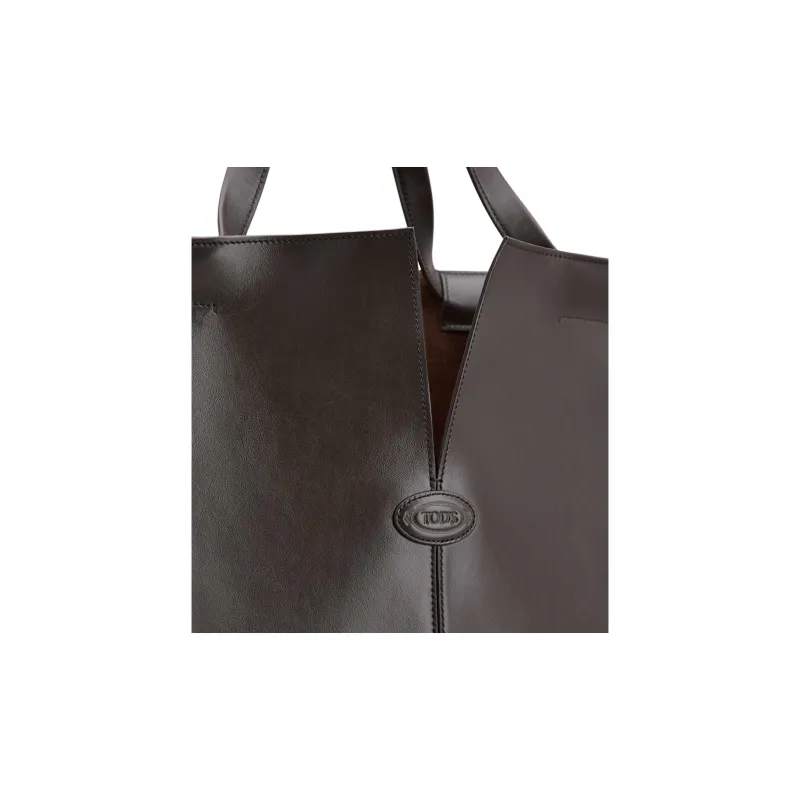TOD'S Slit Detailed Top Handle Bag-4