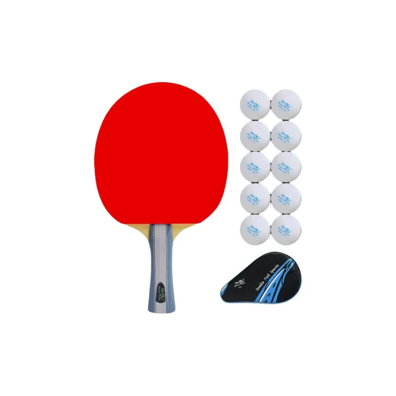 DOUBLEFISH Ping Pong Paddles Unisex Basswood Sponge Red-1