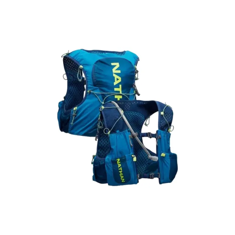 NATHAN Running Equipment Trail Running Hydration Pack Nylon Polyester Unisex Dark Blue/Safety Yellow-4