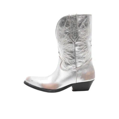 Golden Goose Metallic-leather Western Boots