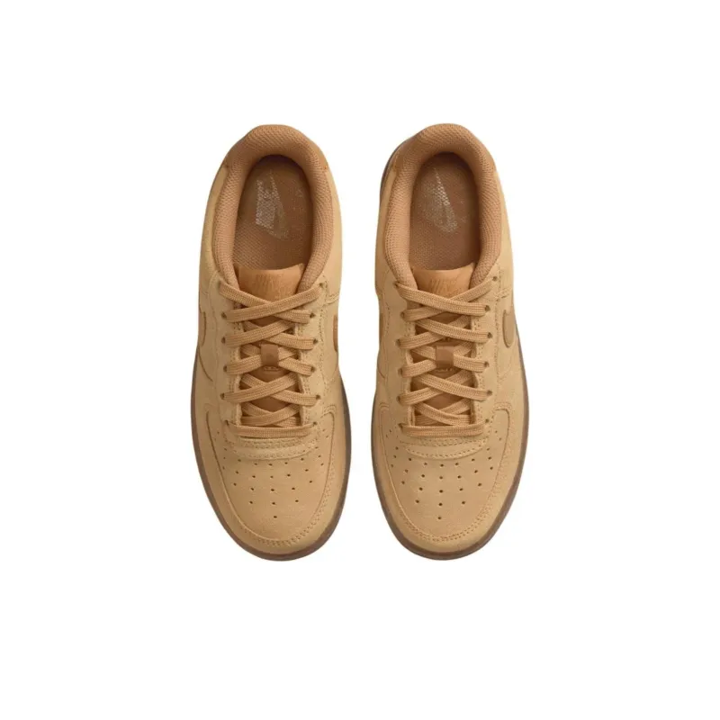 Nike Air Force 1 Anti Slip Wear Resistant Low Top Kids' Skateboarding Shoes Brown Unisex-3