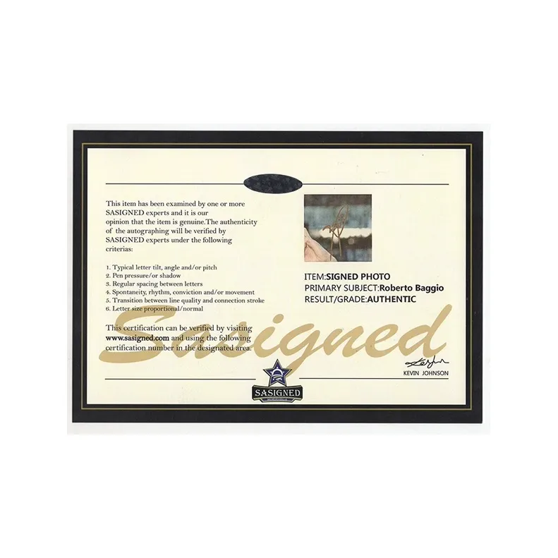 Three For Juventus Roberto Baggio Personal Autograph Framed Photo Included SA Certificate The Melancholy Prince-5