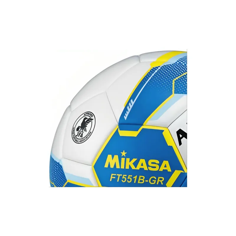 MIKASA Size 5 Soccer Synthetic Leather Hand-Stitched Soccer Ball Unisex White Blue Yellow-1