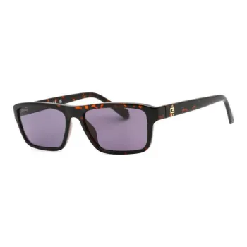 GUESS Injection Molded Polycarbonate Rectangular Sunglasses Men's Tortoiseshell