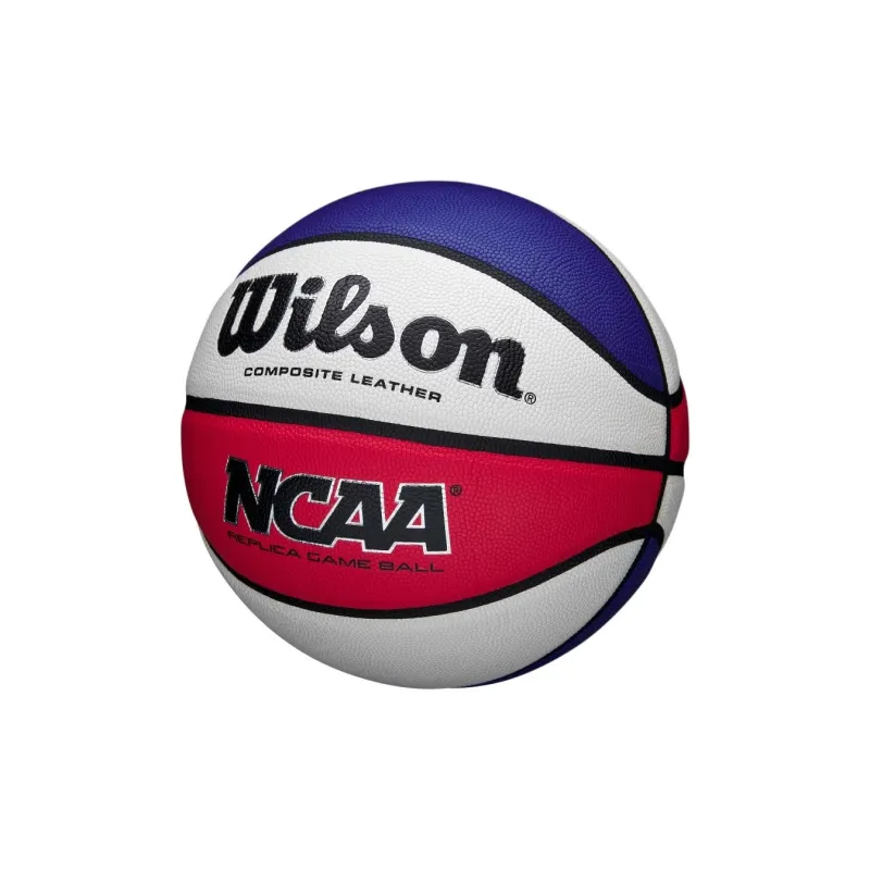 Wilson NCAA Synthetic Leather Basketball Blue White Red Patchwork Size 7 Training-5