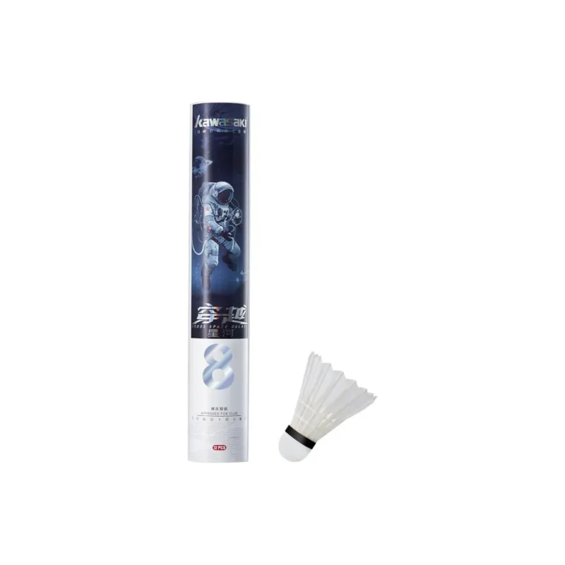 Kawasaki Travel Through Galaxy 7 Goose Feather Shuttlecock 12 Pack Goose Feather Shuttlecocks-1