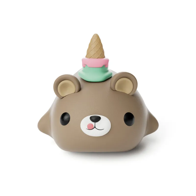 HelloSlippers Animal Total Mobilization Animore Ice Cream Bear Closed Toe Slippers Unisex-2