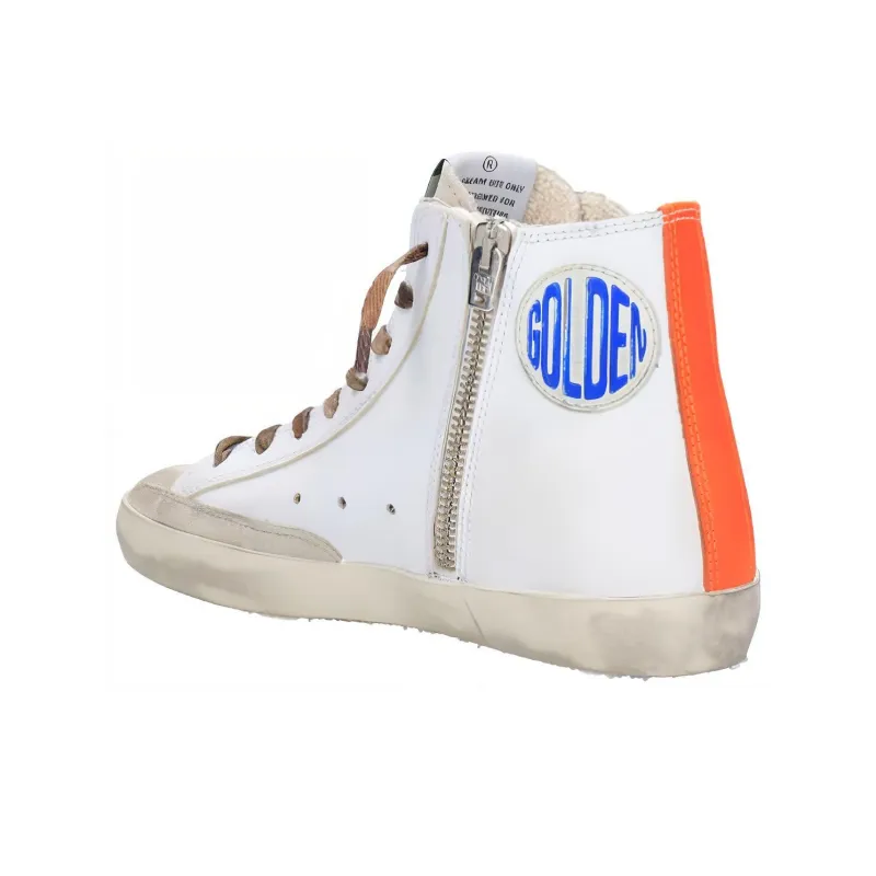 Golden Goose Francy High-Top Casual Shoes Women's Gray White Old-fashioned-4