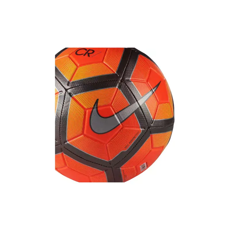 Nike Size 5 Soccer Rubber Unisex Dark Red Pie With Orange And Silver Filling-1