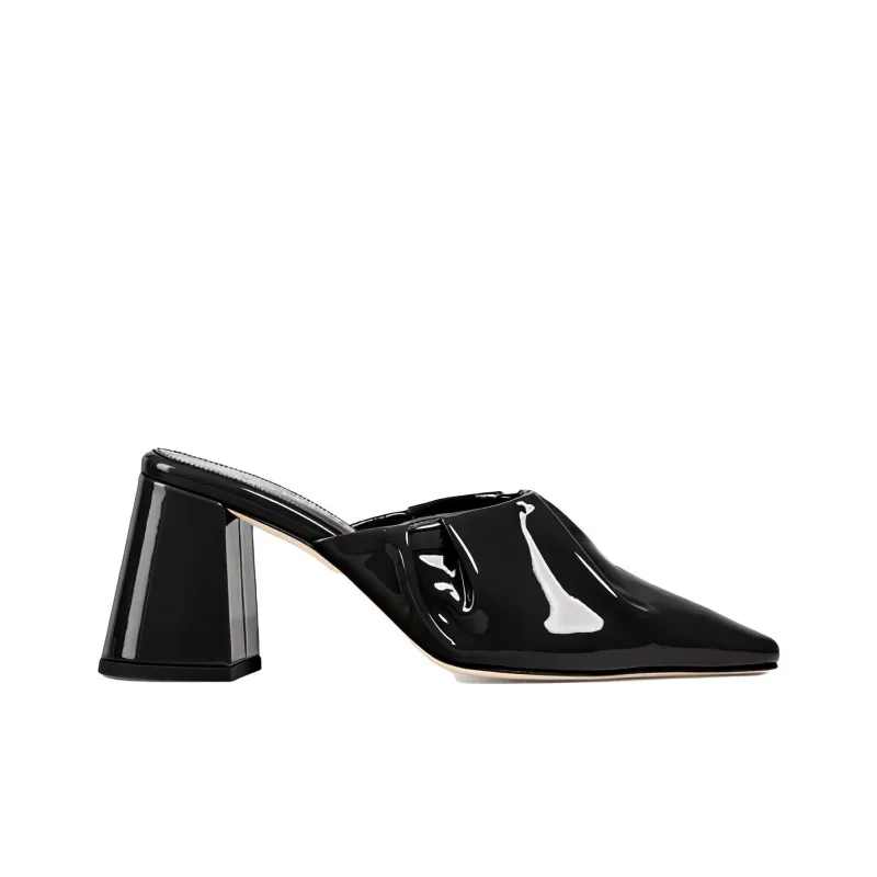 DEAR FRANCES Wrap-toe Slippers Women's Black-1