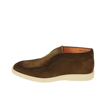 Santoni Almond Toe Slip On Boots