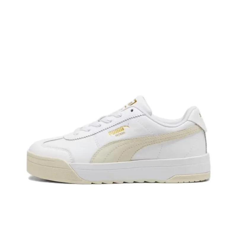 PUMA Roma Anti Slip Wear Resistant Low Top Casual Shoes Women's White-0