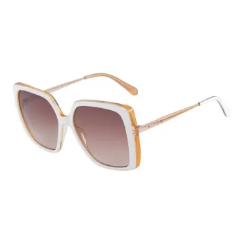 GUESS Square Sunglasses Women's White/Orange