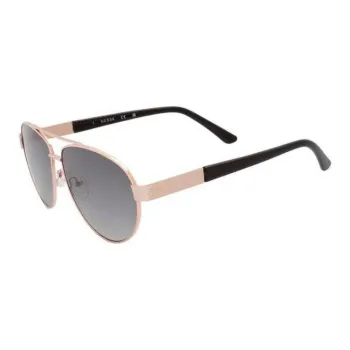 GUESS Polycarbonate Metal Aviator Sunglasses Unisex Gold