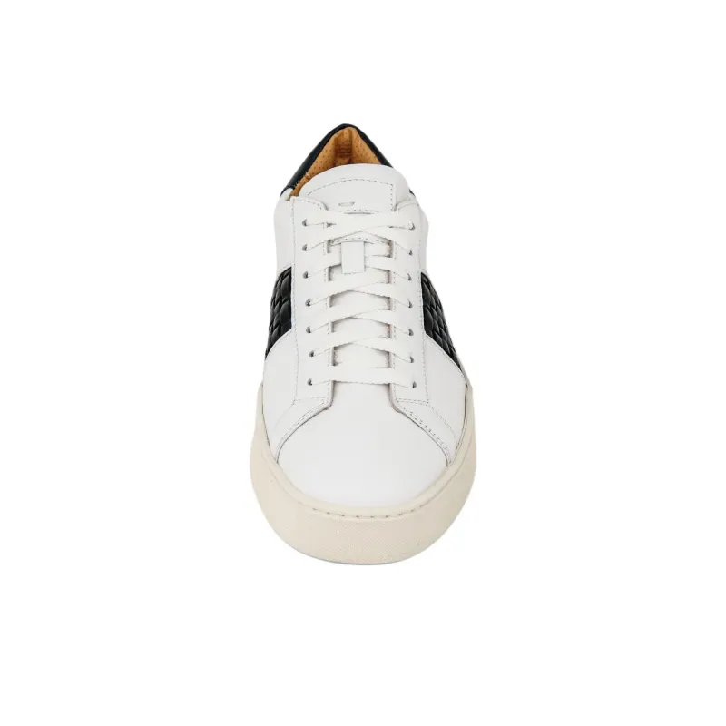 Santoni Donni Low Top Skateboard Shoes Men's White-3
