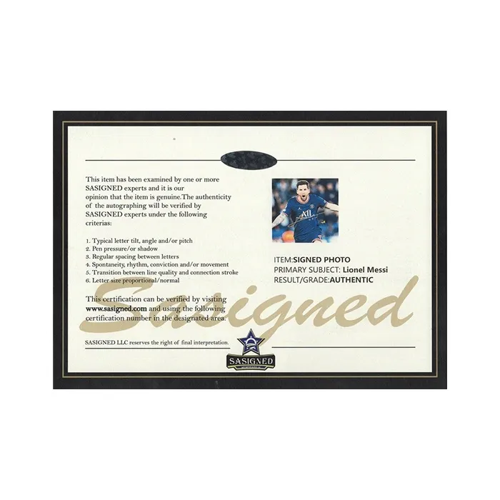Three For Collection Messi Signed Photo Framed Included SA Certificate Paris Saint-Germain PSG-5