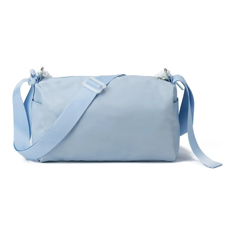 LOVERPUSS Fabric Crossbody Bag, Shoulder Bag Unisex Sea Salt Blue/Beige-3