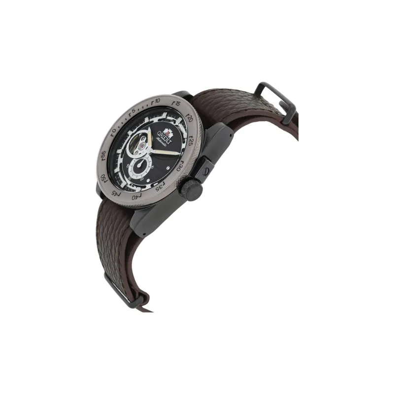 ORIENT Automatic Mechanical Movement Cowhide Strap Watch 41mm Men's Watches Black Dial-1