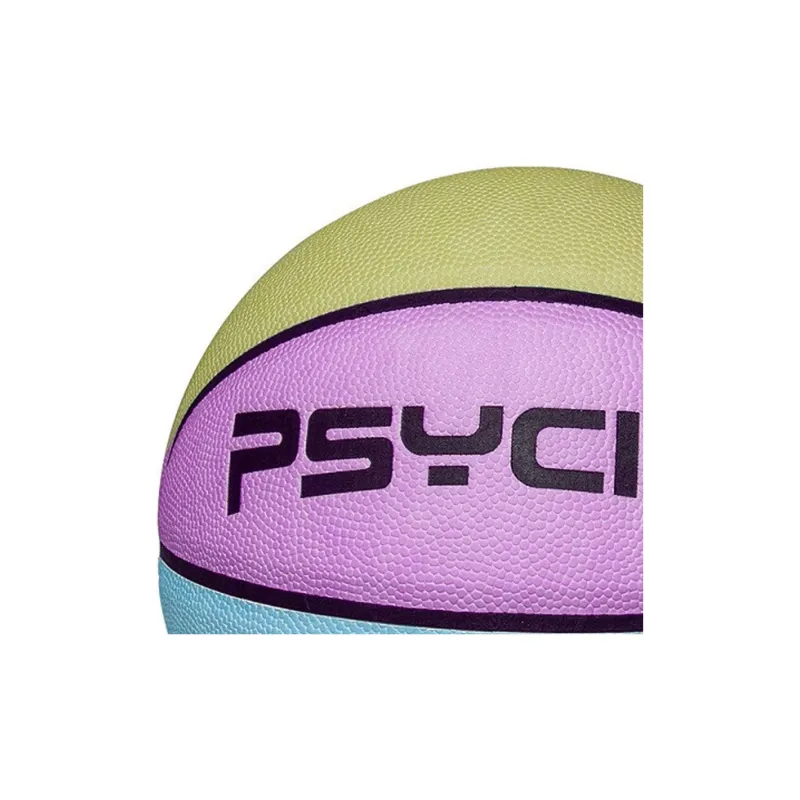 PSYCHE PU Basketball Yellow Pink Blue Size 7 Training Unisex-2