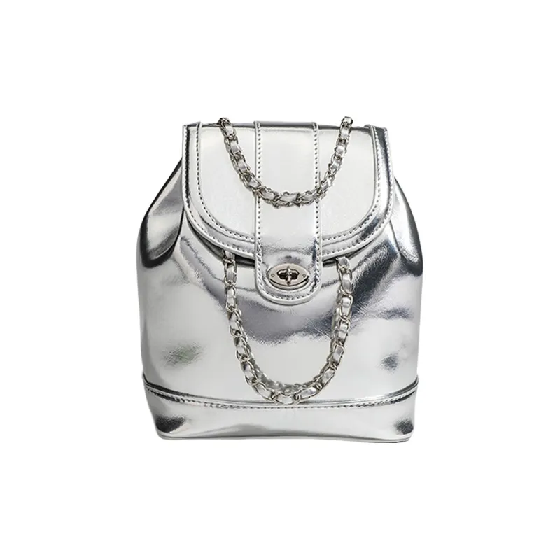 NATTY PU Backpack Regular Women's Silver-8