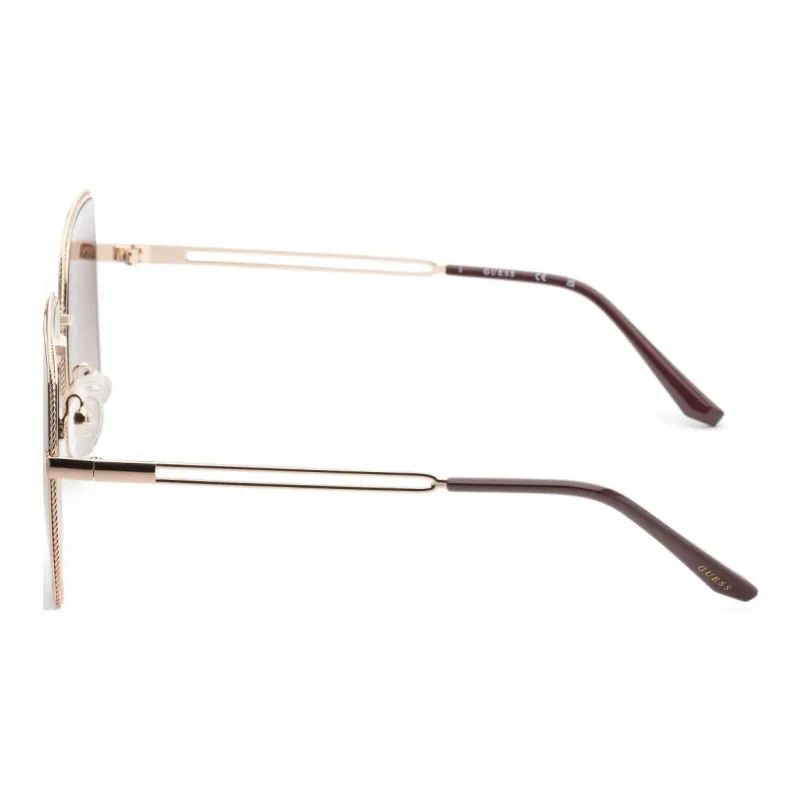 GUESS Metal Square Sunglasses Women's Gold-2