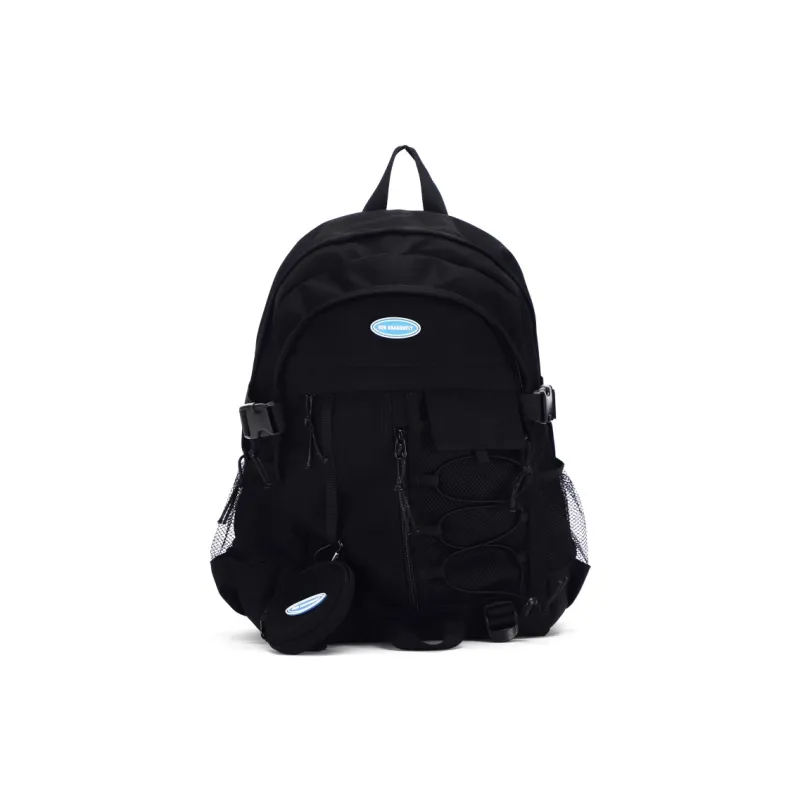 RED DRAGONFLY Fabric Backpack Regular Women's Black White-0