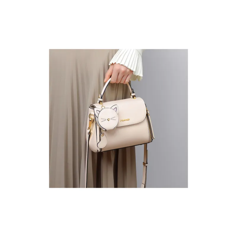 C°BANNER Cow Split Leather Bonded Synthetic Leather Crossbody Bag Handbag Shoulder Bag Regular Women's Ecru-2