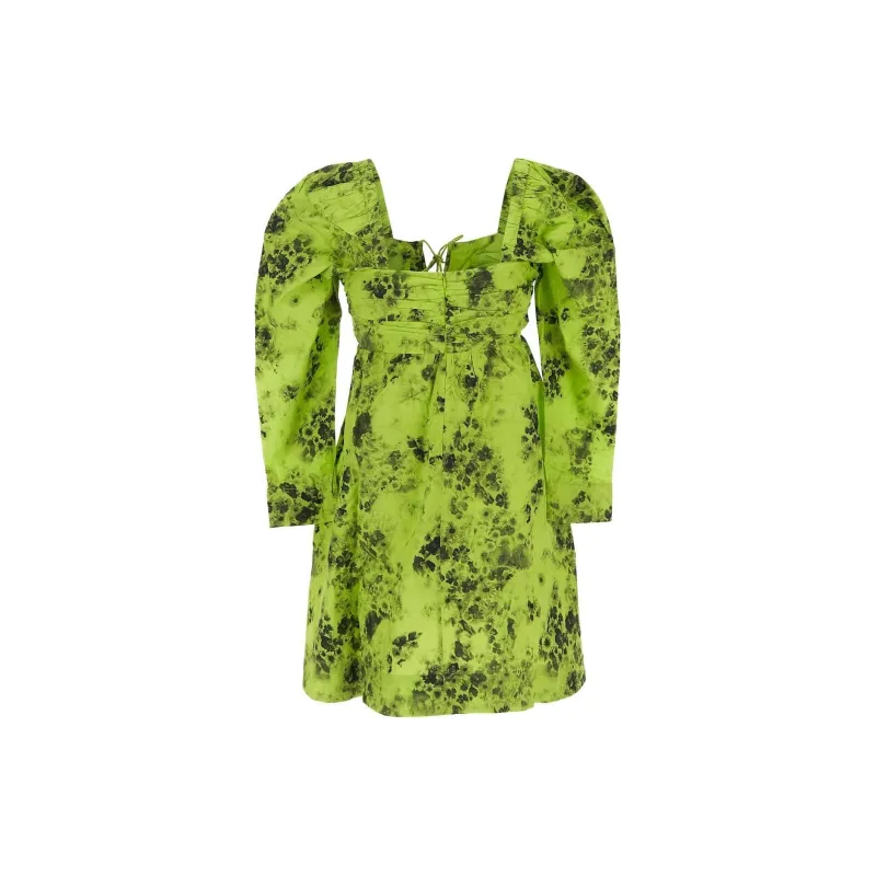 GANNI Long-Sleeved Dresses Women's Green-1