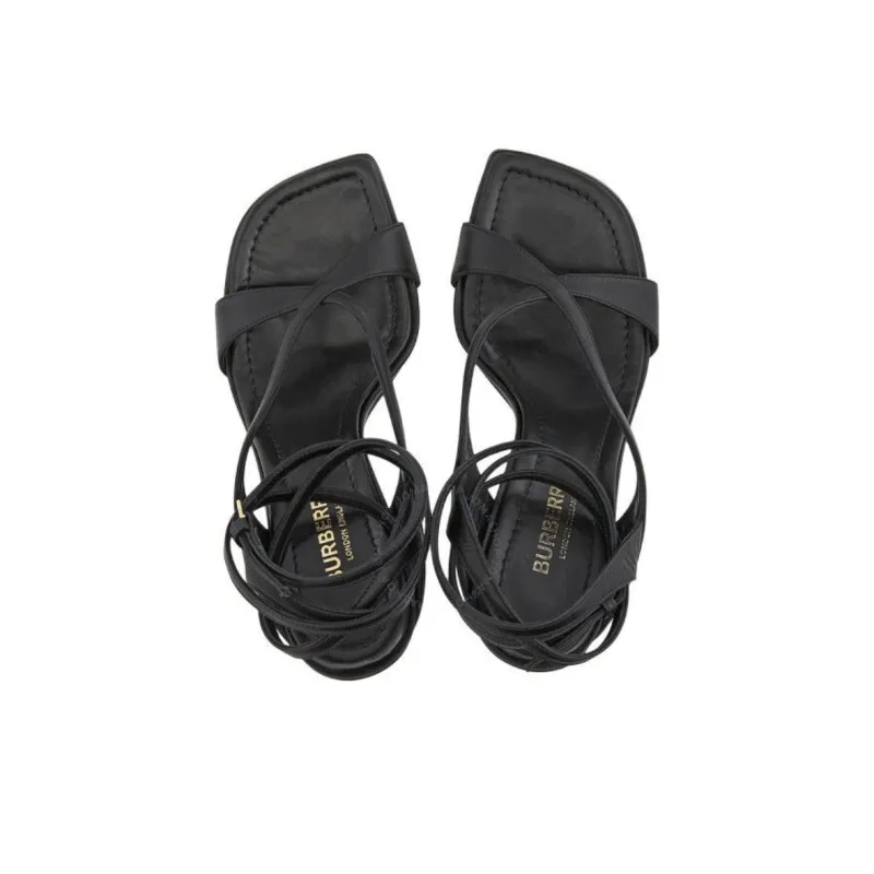 Burberry Strap Sandals 10cm Women's Black-2