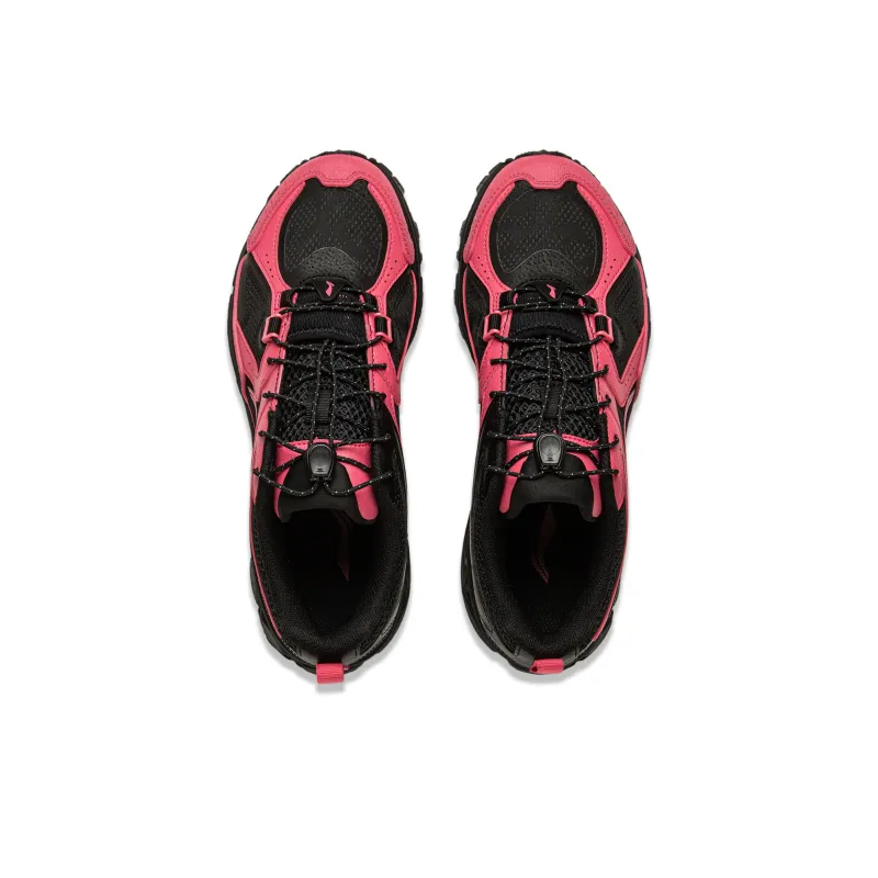 LiNing Support 2.0 Trail V2 Anti Slip Wear Resistant Low Top Sprint Running Shoes Women's Black Pink-3