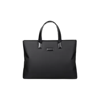DOSRFINI Nylon Briefcase File Bag Men's Black/Blue