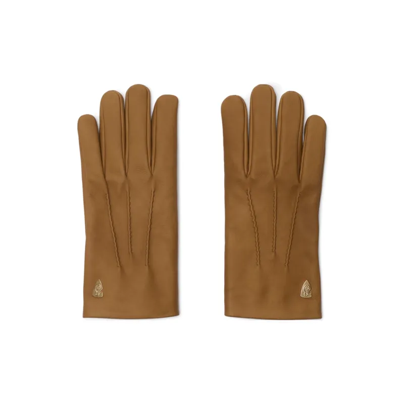 Burberry Calfskin, Cashmere, Silk Gloves Men's Brown-0