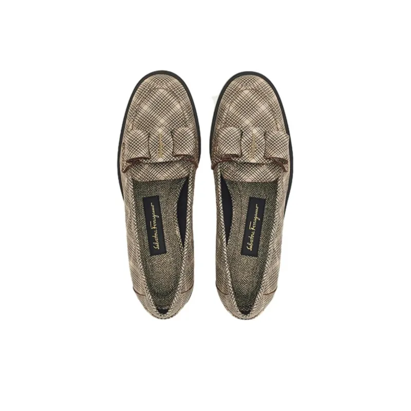 FERRAGAMO Viva Loafers Women's Gold Black-3
