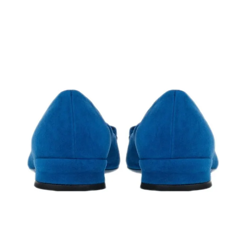 FERRAGAMO Vara Flat Shoes Women's Blue-4