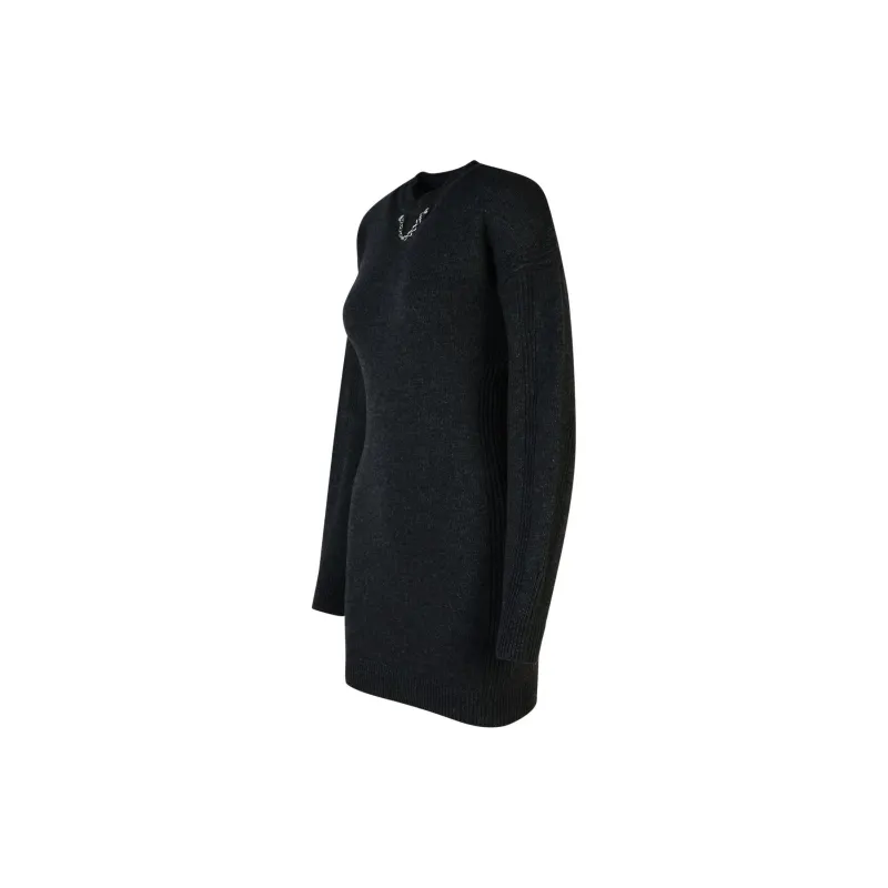 MOSCHINO Chain Detailed Drop Shoulder Knitted Dress-2