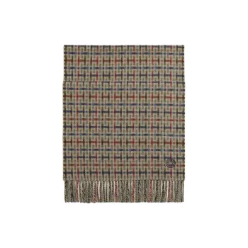 HERMES Cashmere Knit Scarves Unisex Brown