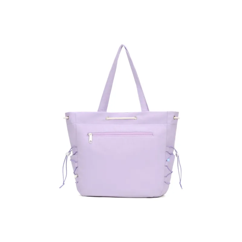 VANWALK Polyester Tote Bag, Shoulder Bag Women's Taro Purple/Mint Blue/Vanilla White-2
